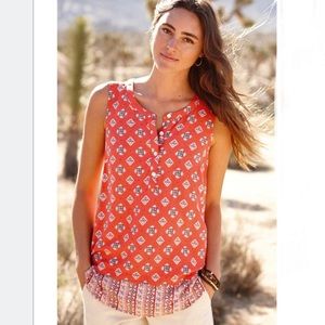 J Jill Medallion mixed print sleeveless top